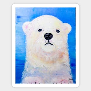 White baby bear Sticker